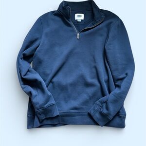 Old Navy Men's Navy Quarter Zip Sweatshirt